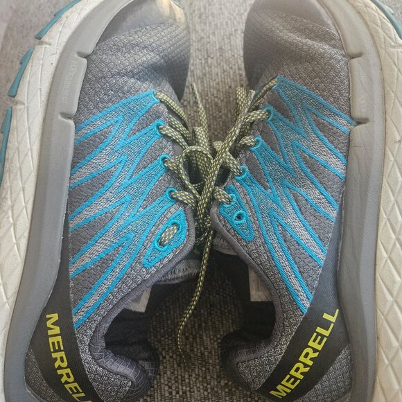 Merrell Vibram Grey Blue Running Gym Outdoor workout Hiking sneakers shoes 8.5 - Picture 2 of 12